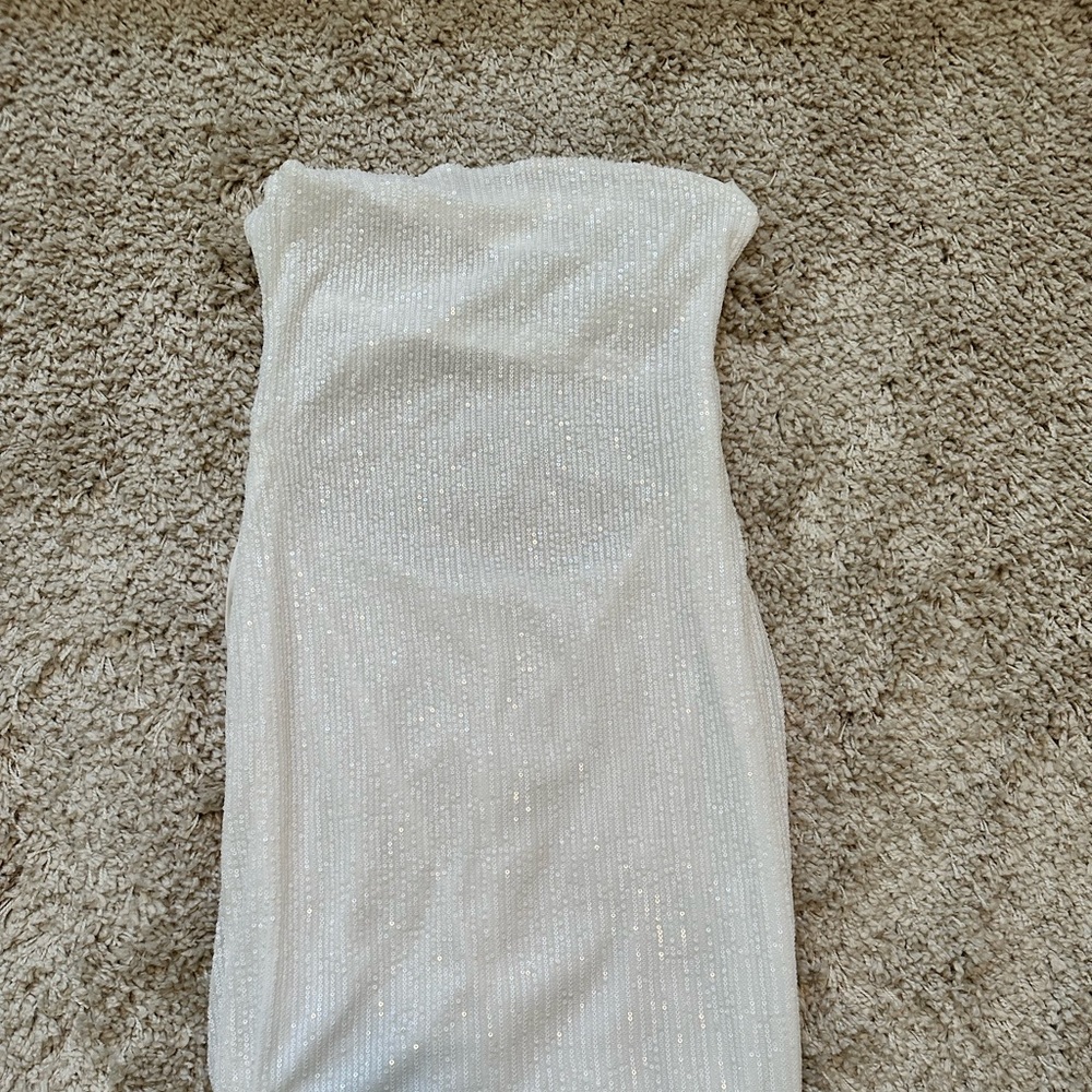 White sequin dress